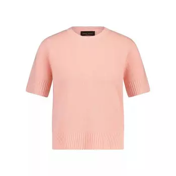 Свитер с короткими рукавами из мериноса и кашемира. Roberto Collina, розовый