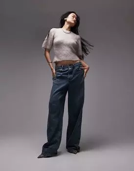 Свитер с короткими рукавами из смеси мохера в меланжевом цвете & Other Stories