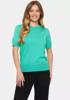 Свитер с короткими рукавами Saint Tropez "MilaSZ SS Pullover", цвет Gumdrop Green