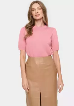 Свитер с короткими рукавами Saint Tropez "MilaSZ SS Pullover", цвет Brandied Apricot