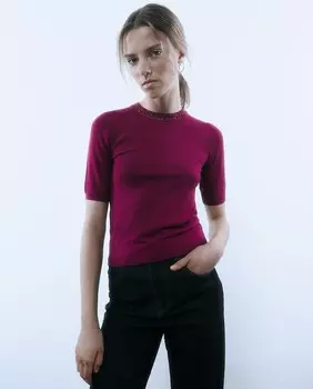 Свитер с короткими рукавами Sfera, красный