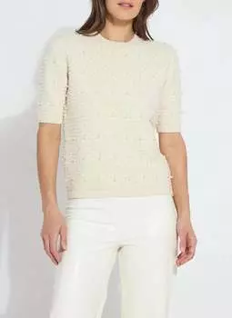 Свитер с короткими рукавами Valentina Pearl в глазури Lysse, цвет icing