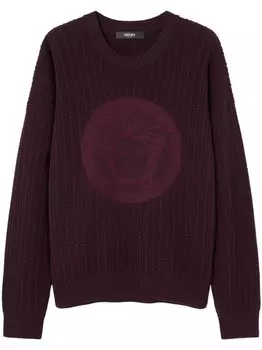 Свитер с косичкой «Медуза» Versace, красный