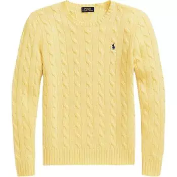 Свитер с косичной вязкой Polo Ralph Lauren, желтый