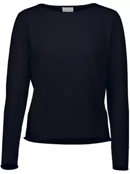 Свитер с косой горловиной Allude, черный