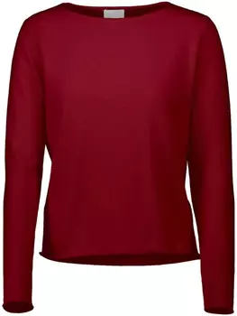 Свитер с косой горловиной Allude, красный