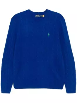 Свитер с косой вязкой Polo Ralph Lauren, синий