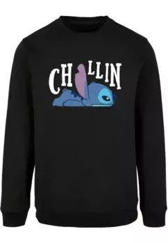 Свитер с круглым вырезом ABSOLUTE CULT "ABSOLUTE CULT Мужская Lilo And Stitch - Chillin Crewneck", черный