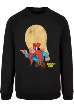 Свитер с круглым вырезом ABSOLUTE CULT "ABSOLUTE CULT Men's Looney Tunes - Yosemite Sam Crewneck", черный