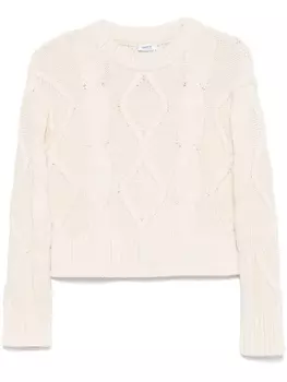 Свитер с круглым вырезом Akris Punto, белый