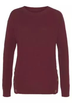 Свитер с круглым вырезом Alife & Kickin "BelanaAK" модного вида крупной вязки — НОВАЯ КОЛЛЕКЦИЯ, цвет Cranberry