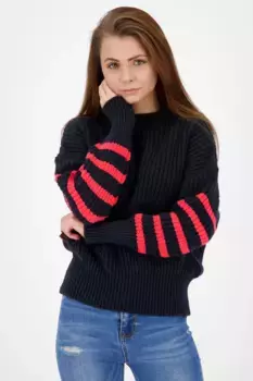 Свитер с круглым вырезом Alife & Kickin "DarjaAK Z Knit женский джемпер с круглым вырезом, пуловер", цвет морской волны