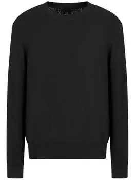Свитер с круглым вырезом Armani Exchange, черный
