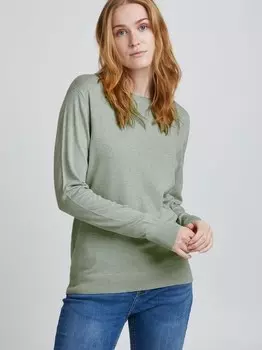 Свитер с круглым вырезом B.Young, зеленый