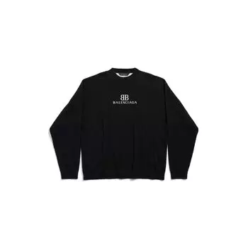 Свитер с круглым вырезом BALENCIAGA, черный/белый