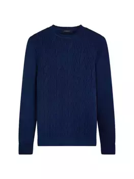 Свитер с круглым вырезом Bugatchi, синий