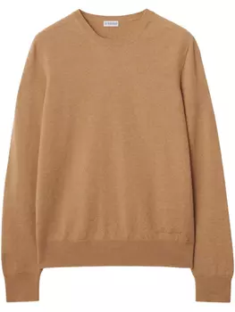 Свитер с круглым вырезом Burberry, коричневый