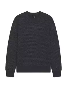 Свитер с круглым вырезом Cash Basketweave Club Monaco, цвет Charcoal