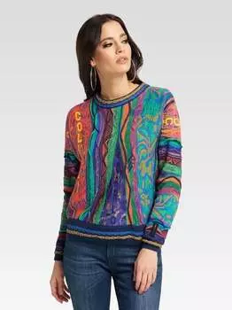 Свитер с круглым вырезом clara Carlo Colucci, синий