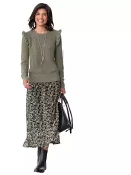 Свитер с круглым вырезом Classic Basics "Пуловер", хаки