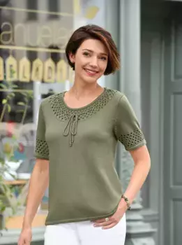 Свитер с круглым вырезом Classic Basics "Пуловер", цвет Schilf