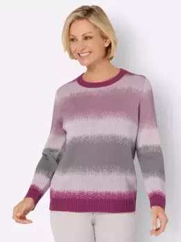 Свитер с круглым вырезом Classic Basics "свитер с длинными рукавами", цвет Ecru-Erika-Gemustert