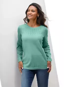 Свитер с круглым вырезом Classic Basics "Свитер Ajour", цвет Salbei