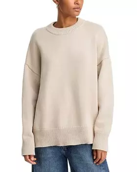 Свитер с круглым вырезом CO, коричневый/бежевый