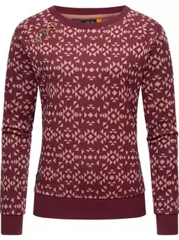 Свитер с круглым вырезом darria aztec Ragwear, бордовый
