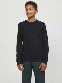 Свитер с круглым вырезом для детей Jack & Jones "JORBRODY KNIT CREW NECK BF JNR" Jack & Jones Junior, черный