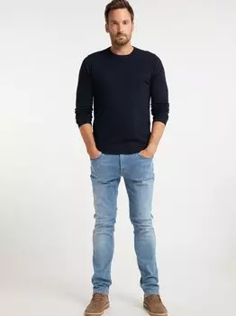 Свитер с круглым вырезом Dreimaster, синий