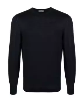 Свитер с круглым вырезом Drumohr, синий