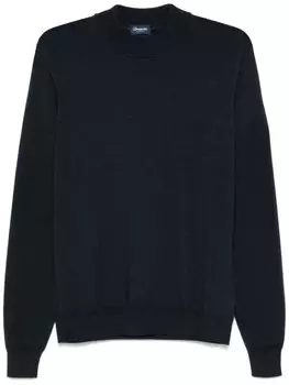 Свитер с круглым вырезом Drumohr, синий