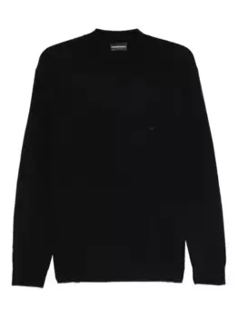 Свитер с круглым вырезом EMPORIO ARMANI, синий