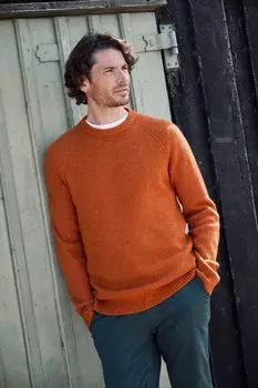 Свитер с круглым вырезом FatFace Hinton Fat Face, оранжевый