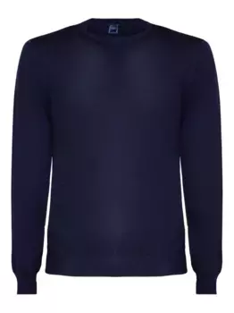 Свитер с круглым вырезом Fedeli, синий