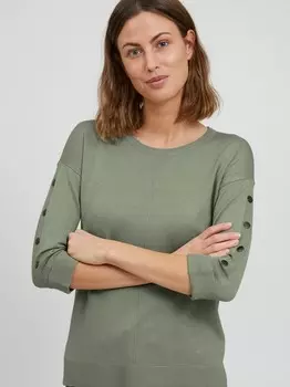 Свитер с круглым вырезом frbesmock Fransa, зеленый