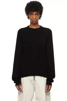 Свитер с круглым вырезом Hollywood Rick Owens, черный
