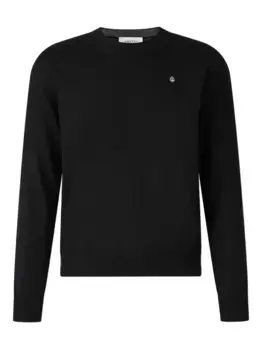 Свитер с круглым вырезом и декором Skull Alexander McQueen, черный