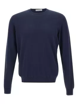 Свитер с круглым вырезом и длинными рукавами Filippo De Laurentiis, черный