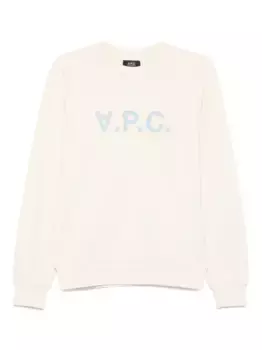 Свитер с круглым вырезом и логотипом A.P.C., нейтральный