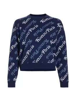 Свитер с круглым вырезом и логотипом Kenzo x Verdy Kenzo, синий