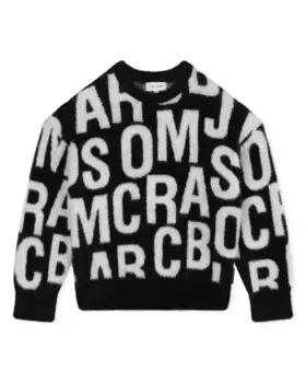 Свитер с круглым вырезом и принтом Marc Jacobs, черный