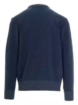 Свитер с круглым вырезом и ребристым подолом Paul & Shark, синий