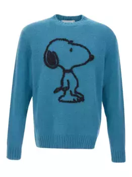 Свитер с круглым вырезом и вышивкой Снупи Iceberg, синий