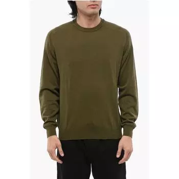 Свитер с круглым вырезом из льняной смеси Woolrich, Army