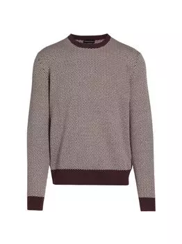 Свитер с круглым вырезом из шерсти Wave Emporio Armani, фиолетовый