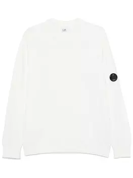 Свитер с круглым вырезом из синели CP Company C.P. Company, белый