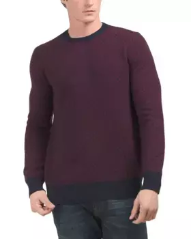 Свитер с круглым вырезом из скандинавской жаккардовой шерсти из мериносовой шерсти Brooks Brothers, синий