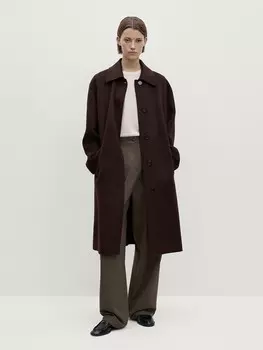 Свитер с круглым вырезом из смеси шерсти и кашемира Massimo Dutti, бежевый